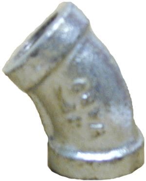 Pipe elbow-3/8"Fx45°, Sch 40 GS