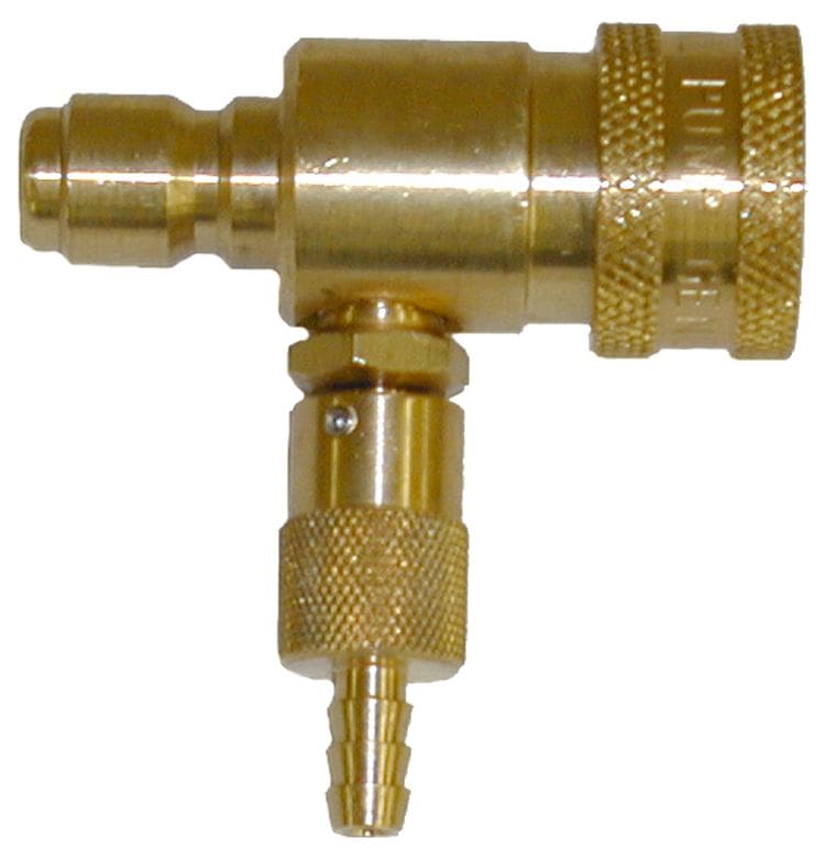 Brass quick conn. Chem. Inj.-2.1mm orifice #100576(brass plug)
