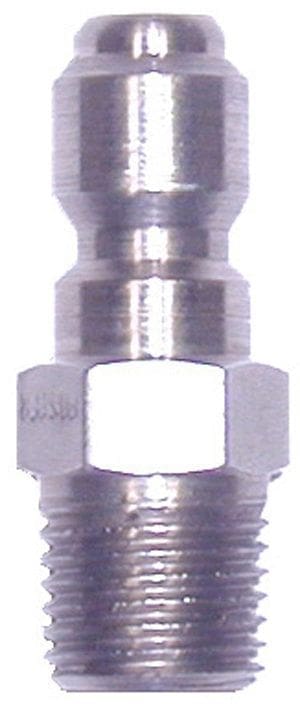 SS quick connect plug-1/4"Mx1/4"MPT