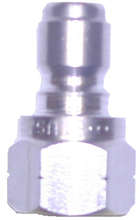 SS quick connect plug-3/8"Mx3/8"FPT